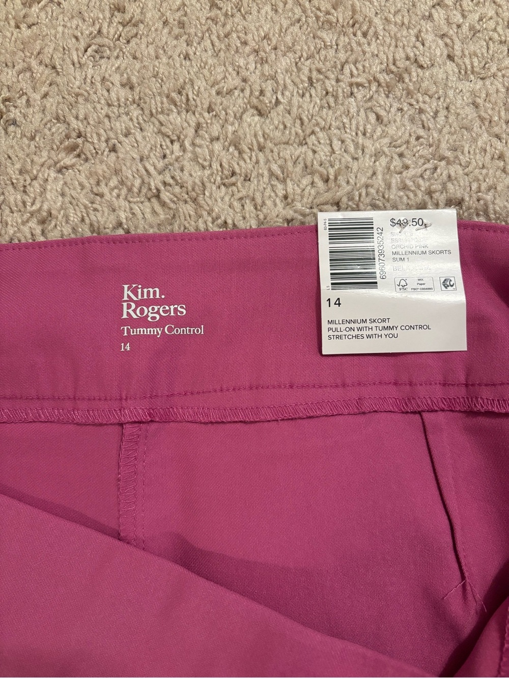 Kim Rogers Raspberry-Pink Mini Skirt - Picture 3 of 3